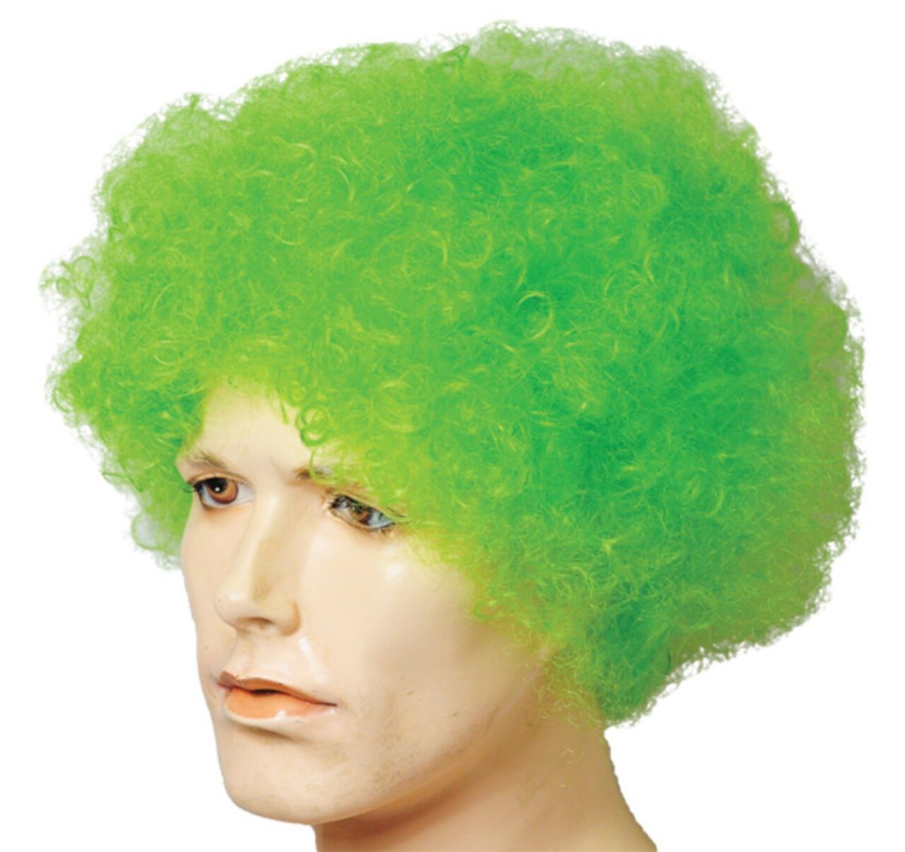 The Costume Center Bright Green Unisex Adult Afro Clown Halloween Wig Costume Accessory - One Size